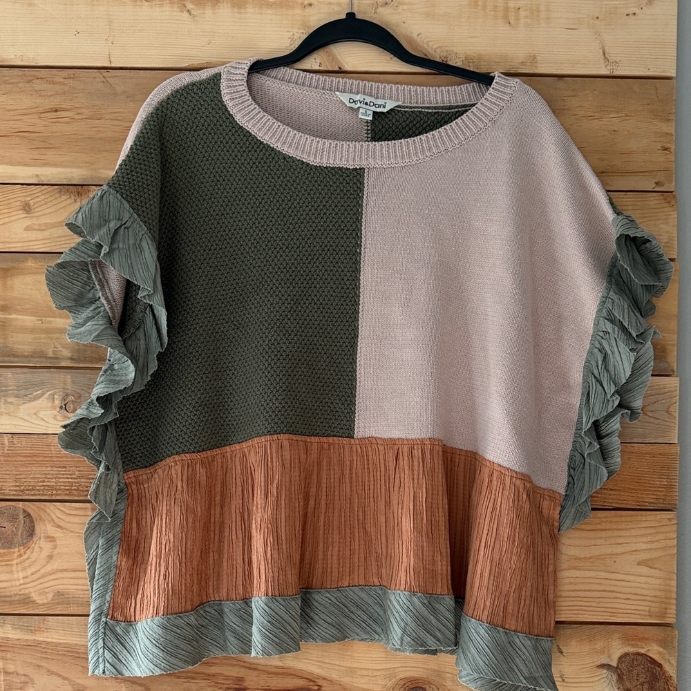 DAVI & DANI Textured Knit Sweater